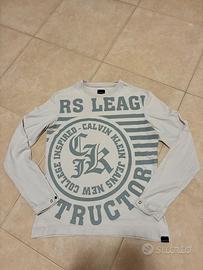 Maglia calvin klein bianca maniche lunghe taglia S