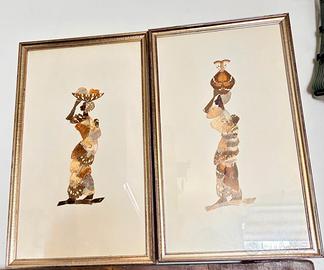 Quadri mamma Africa bambino e ali di farfalla