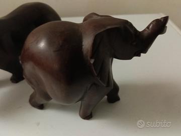 statuetta in ebano elefante