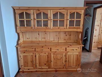 Credenza completa - 4 ante in legno di pino