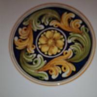 Piatto Ceramica SIAD Caltagirone Sicilia 21 cm blu