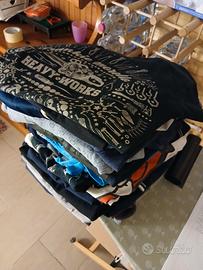 Lotto di 25 magliette felpe t-shirt tute  S M