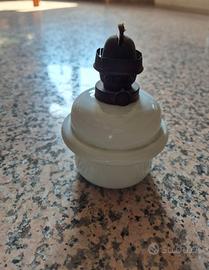 Lampada ad olio in opalino bianco - vintage