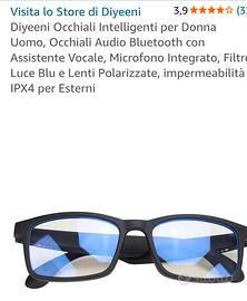 occhiali bluetooth con assistenza vocale 
