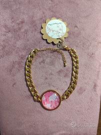 Bracciale artigianale Sakura in acciaio inox