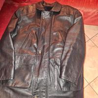 Giubbotto di pelle nero taglia 50