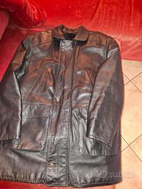 Giubbotto di pelle nero taglia 50