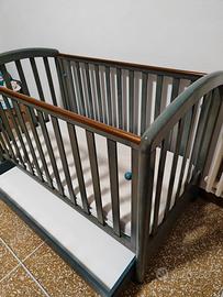 Culla MIBB verde con cassettone
