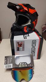 casco O'Neal cross, taglia M  (57-58cm) + occhiali