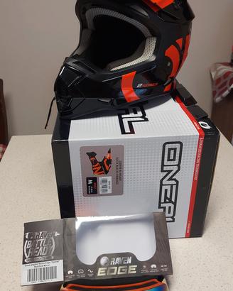 casco O'Neal cross, taglia M  (57-58cm) + occhiali