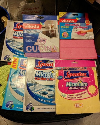 10 panni microfibra Vileda, Spontex
