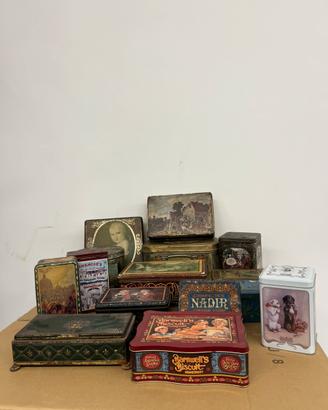 Lotto scatole latta vintage