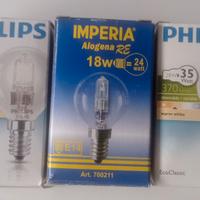 21 lampadine alogene E14 sfera trasparenti