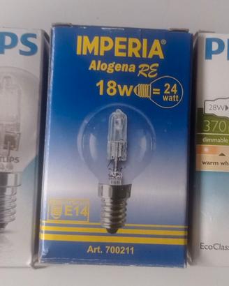 21 lampadine alogene E14 sfera trasparenti
