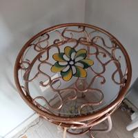 tavolino in ferro battuto 