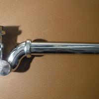 Sifone curvo ispezionabile cromato da bagno/lavabo