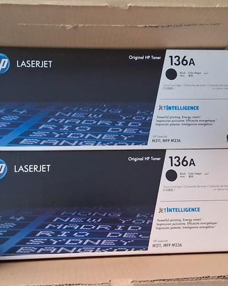 N° 2 Toner HP 136A (W1360A) originali