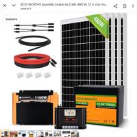 Sistema di Pannelli Solari ECO-WORTHY da 720 watt
