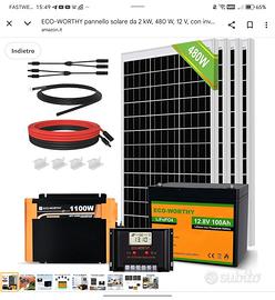Sistema di Pannelli Solari ECO-WORTHY da 720 watt