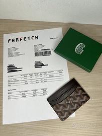 Portacarte Goyard Nero/Marroncino