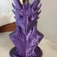 Statuetta Testa di drago viola