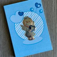 Diario nascita bambino formato 17x24 in argento