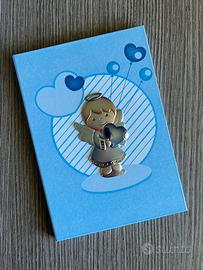 Diario nascita bambino formato 17x24 in argento