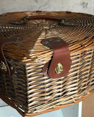Cestino da picnic in vimini con set 2 persone
