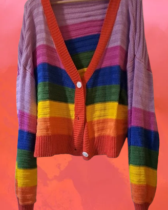 Cardigan Donna Arcobaleno – XXL / IT 48 – Shein Cu