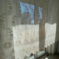 Tende in pizzo a fiori in misto cotone