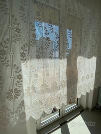 Tende in pizzo a fiori in misto cotone