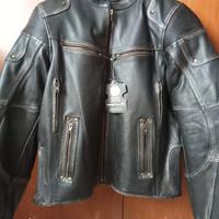 Giubbino moto vera pelle