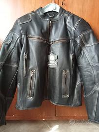 Giubbino moto vera pelle