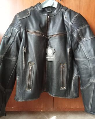 Giubbino moto vera pelle