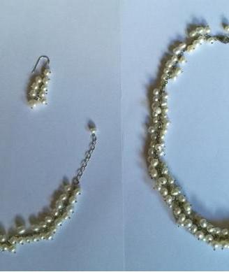 Parure (completa) con perle di fiume