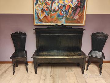 Panca Antica Legno Massello 1800