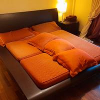 Letto matrimoniale in legno stile Giapponese