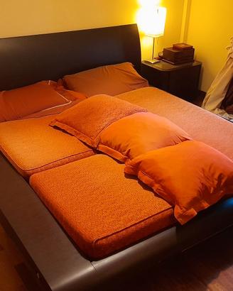 Letto matrimoniale in legno stile Giapponese