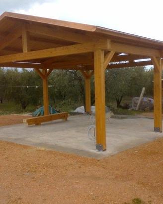 Tettoia in legno