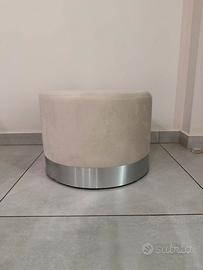Pouf rotondo moderno beige tortota