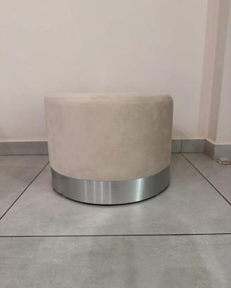 Pouf rotondo moderno beige tortota