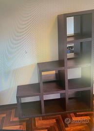 Scaffale - Libreria a cubi con specchi