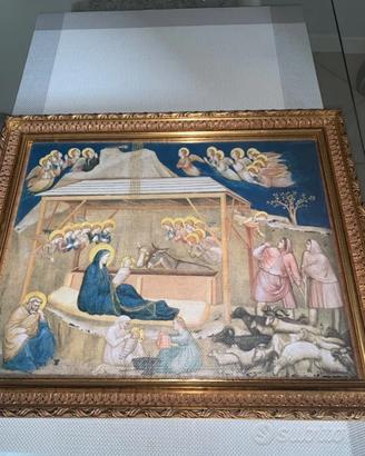 Quadro in tela con cornice dorats