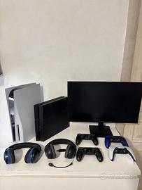 Bundle Gaming PS5 e PS4 + Monitor + cuffie