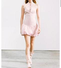Vestito Zara palloncino rosa in popeline - NUOVO (