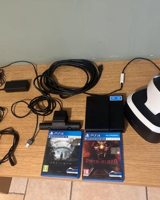 PSVR completo + camera + 2 giochi VR