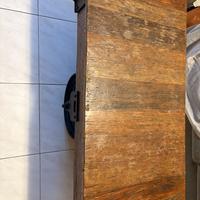 Tavolino vintage in legno e ferro