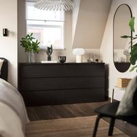 MALM mobile cassettiera Ikea Marrone-Nero