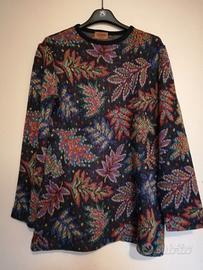 Maglione Missoni girocollo con disegni di foglie