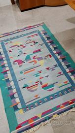 Tappeto kilim in lana multicolore